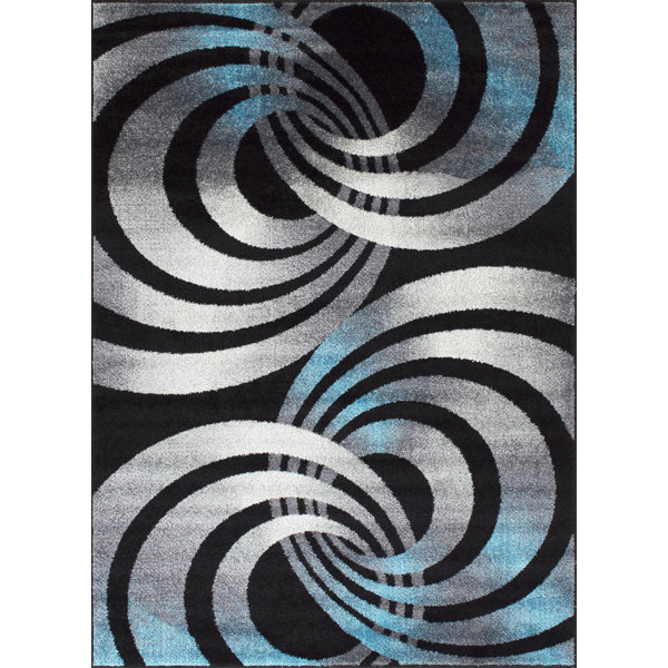 Orren Ellis Hartlepool Rings Black Area Rug Wayfair